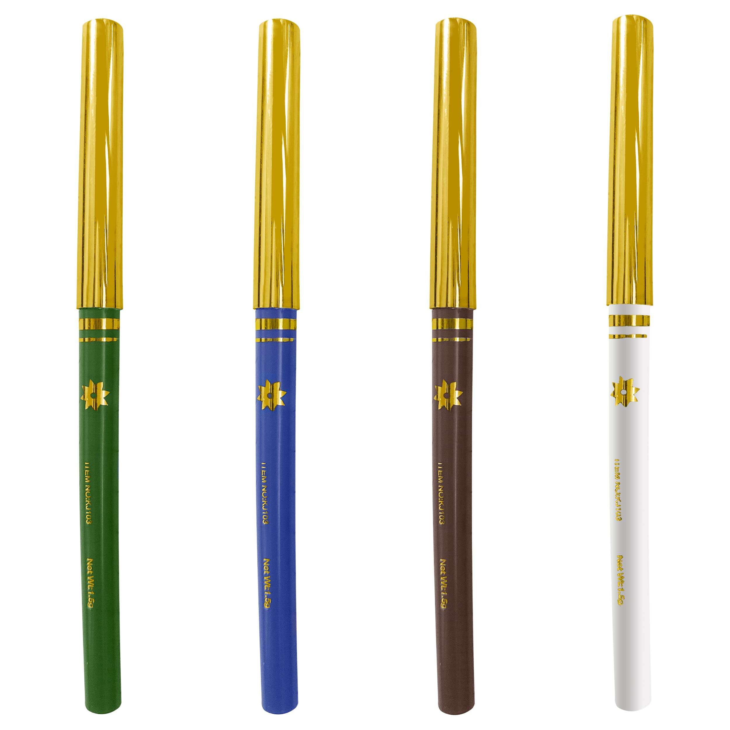 MAPPERZ Waterproof Eyeliner Richly Pigmented Color Pencil All Day Wear Long Lasting Fadeproof Ultra Creamy Smooth Formula Sharpen able Tip Perfectly Outlined Eyes (4 Multiolour) 1