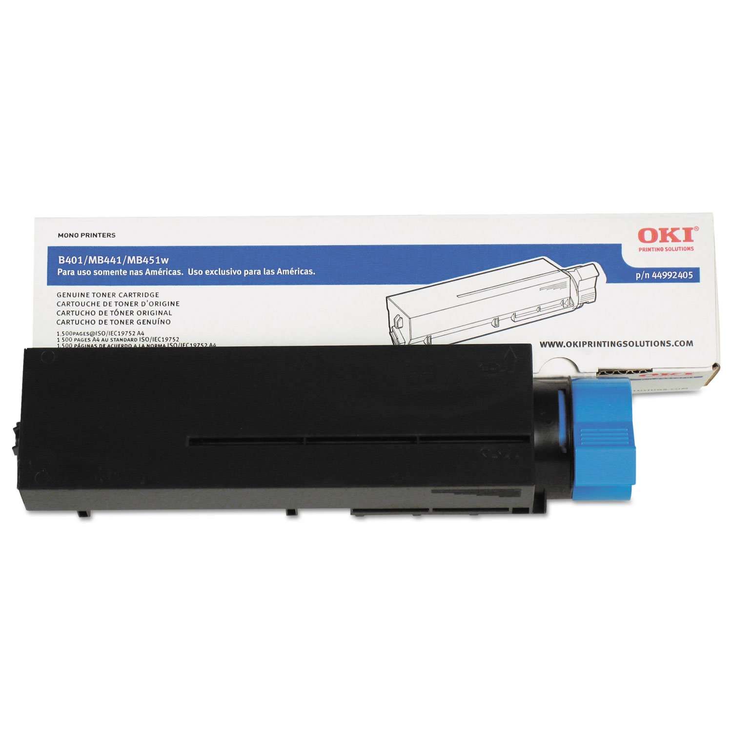 OKI Data 44992405 Toner Cartridge (Black) in Retail Packaging 1