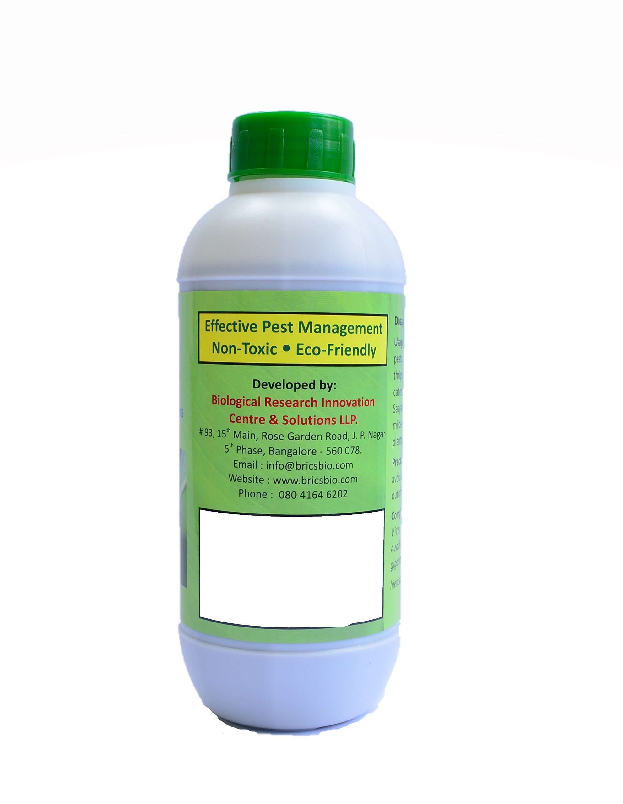 BRICS Sasya Rakshak 500ml Liquid Miticide | Herbal Home & Roof Gardening Manure | Efficient Remedy Aganist Plants Pest | Safe on Plants | Pack of 5 | 3
