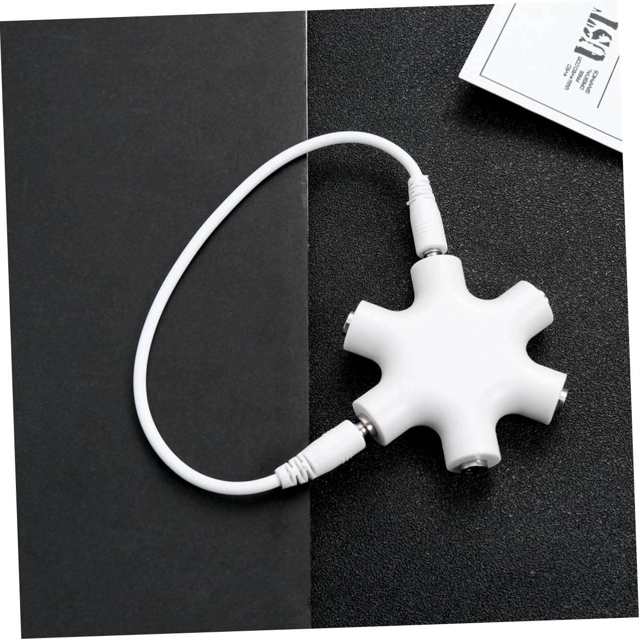 DIYEAH Way Audio Splitter Snowflake Shape Headphone Sharing Device for to Earphones Speakers Compatible with All Digital Devices Friendly 4