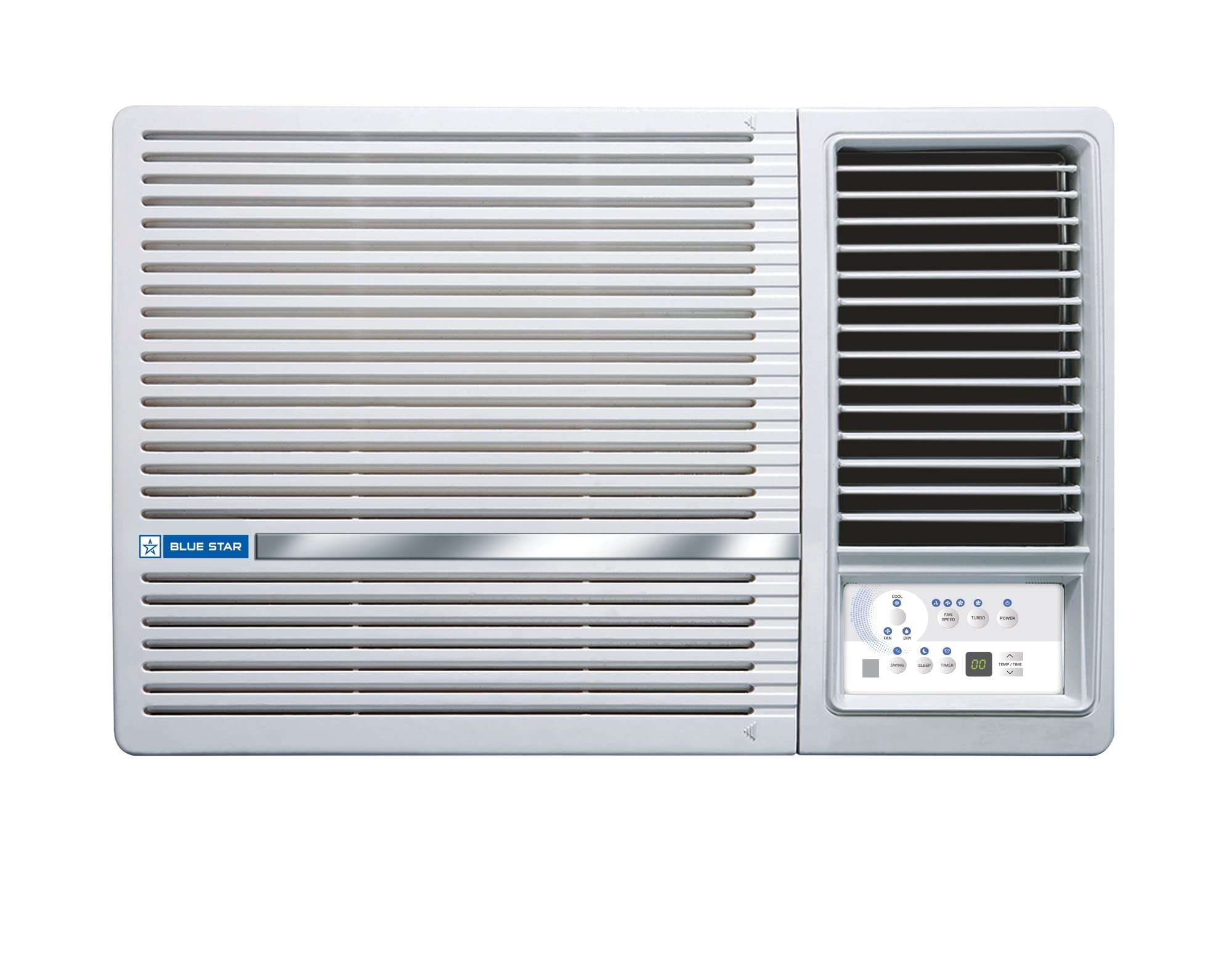 Blue Star 1.5 Ton 3 Star Fixed Speed Window AC (Copper, Turbo Cool, Fan Modes-Auto/High/Medium/Low, Hydrophilic Blue Fins, Dust Filters, Self-Diagnosis, WFD318L, White) 1