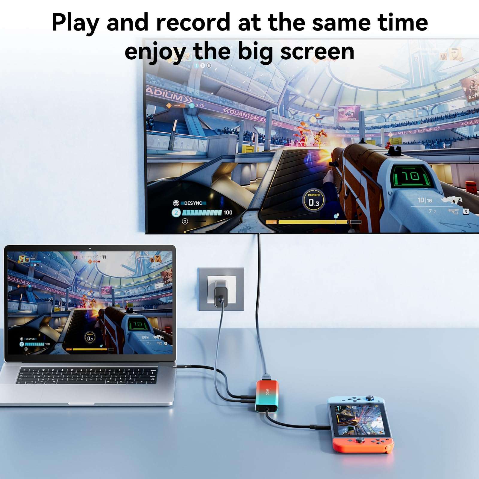 USB-C Video Capture Card & USB Hub with PD 100W Charging Port, Ultra-Low Latency 1080P 60FPS Video Capture Card Compatible with Switch, PS4/5, PC and Mac 4