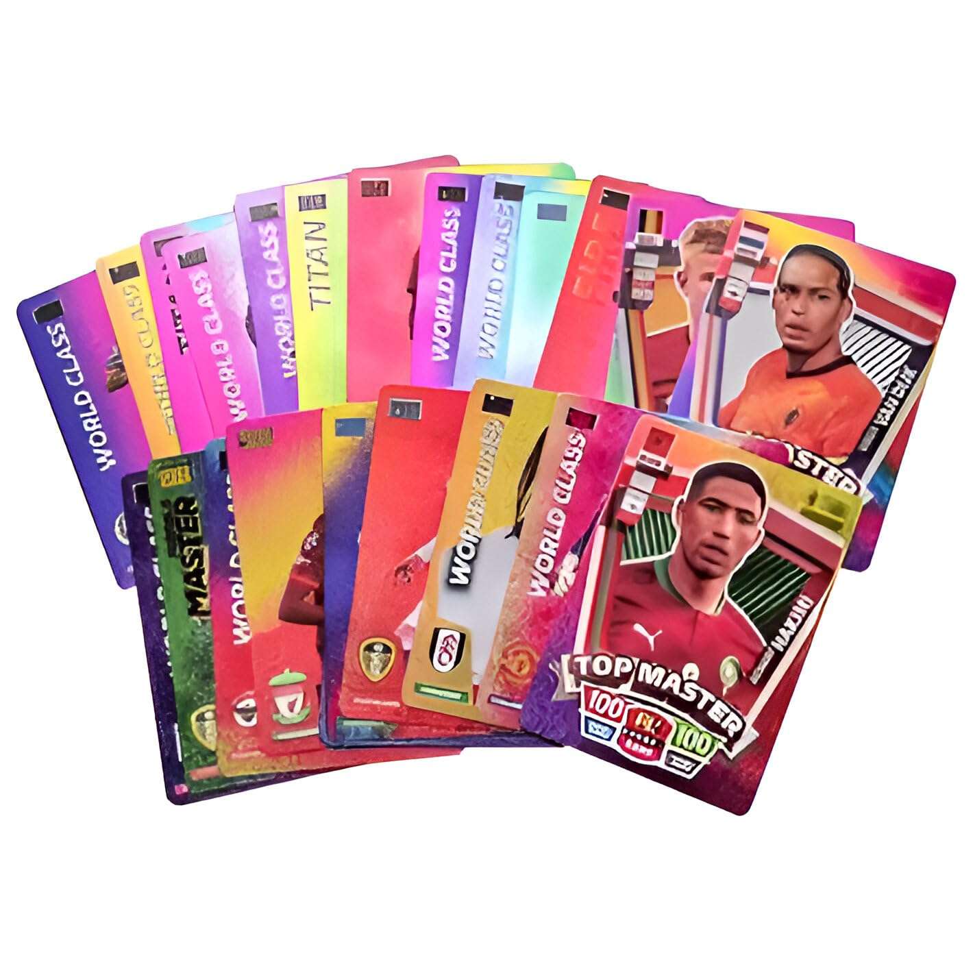 SHOPISTRY Rainbow World Cup Soccer Trading Cards, 55-Pack Collection, Colourful Rainbow Design, 6.3 x 8.8 cm Waterproof Cards 5