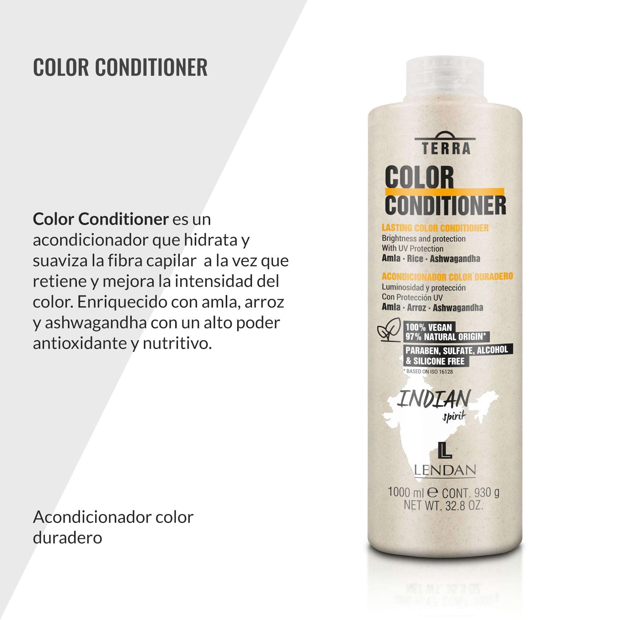 Lendan - Colored Hair Conditioner - Terra Color Conditioner - 1000 ml - Hydrates and Softens Hair - Improves Hair Color Intensity - Strengthens Hair - Shiny Hair - Vegan 3