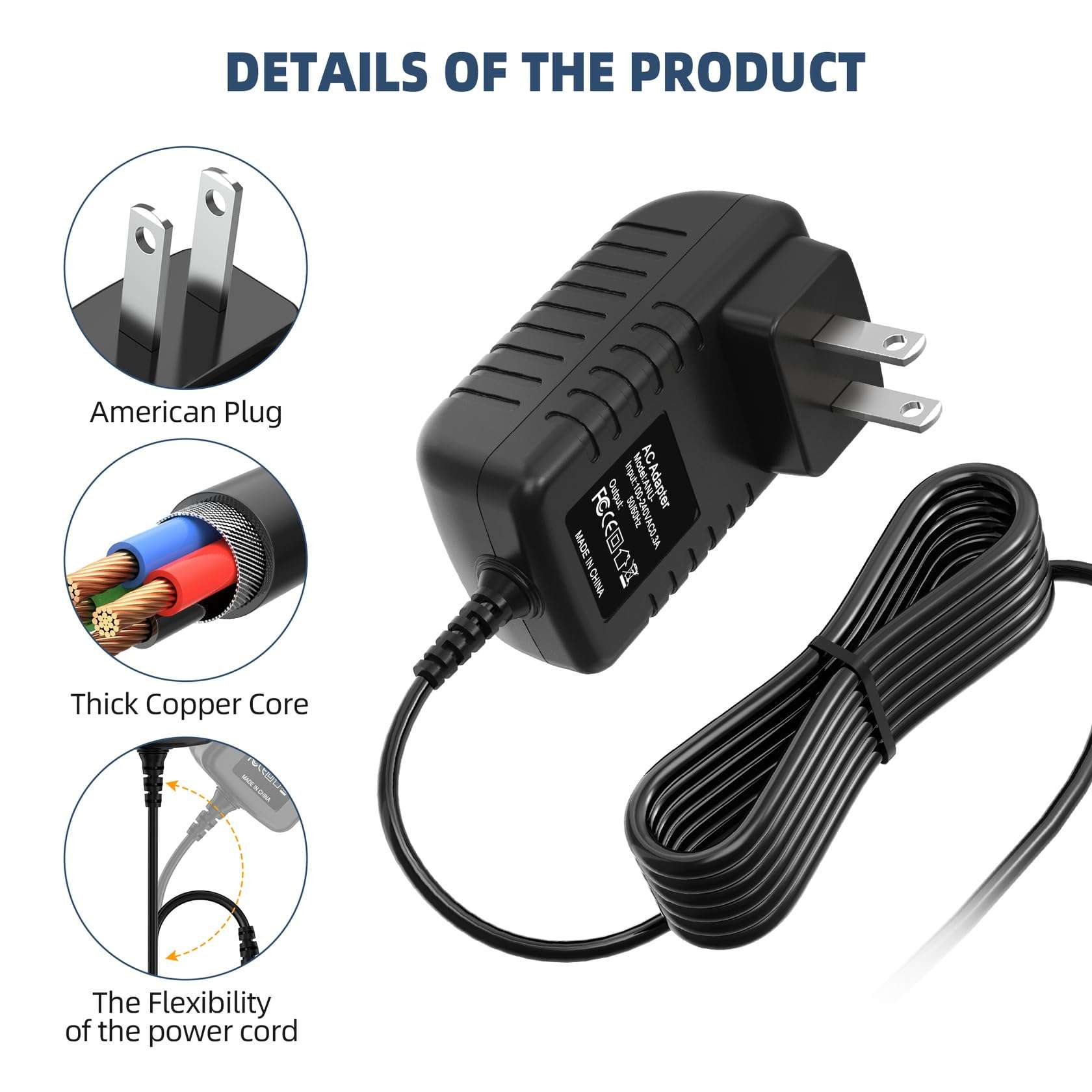 XMHEIRD AC Power Adapter for Aruba Networks AP300 Series Networking Access Points 4