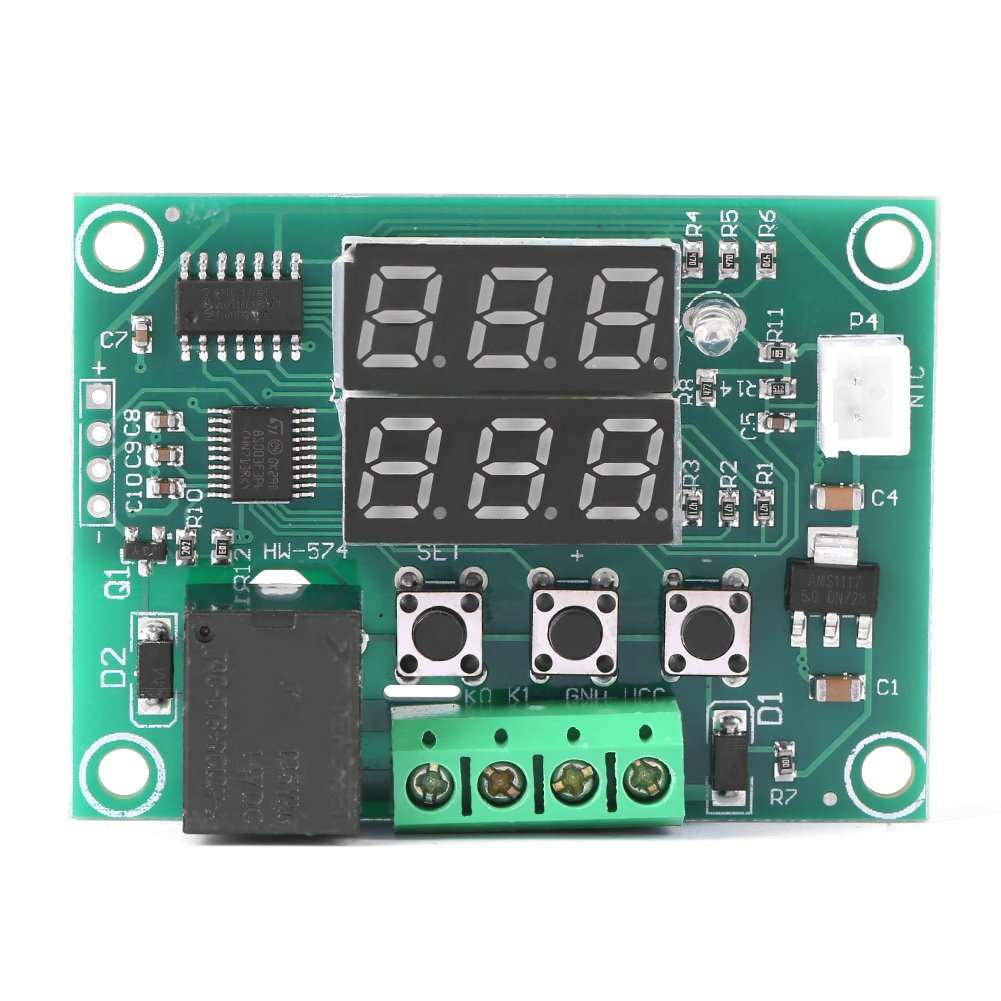 Digital Thermostat Module Micro DC 12V -50℃ to +110℃ Temperature Controller Board, Electronic Temperature Control Module Switch, 10A Relay Sensor Probe LED Display 1