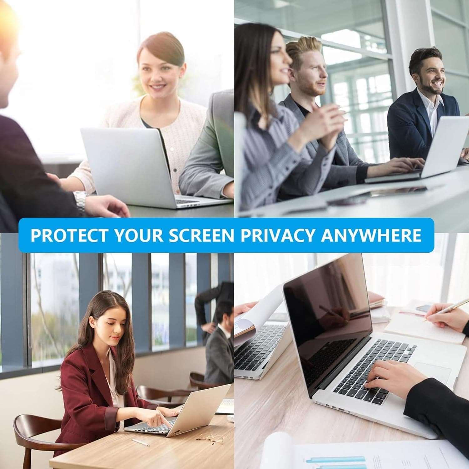 Halloive 360° Privacy Screen Protector Compatible MacBook pro 13 inch, Privacy Screen Filter for MacBook pro 13 inchs (2016-2022,M1, M2), Anti-Spy/Anti Fingerprint/Anti Blue Light/Anti Glare 4