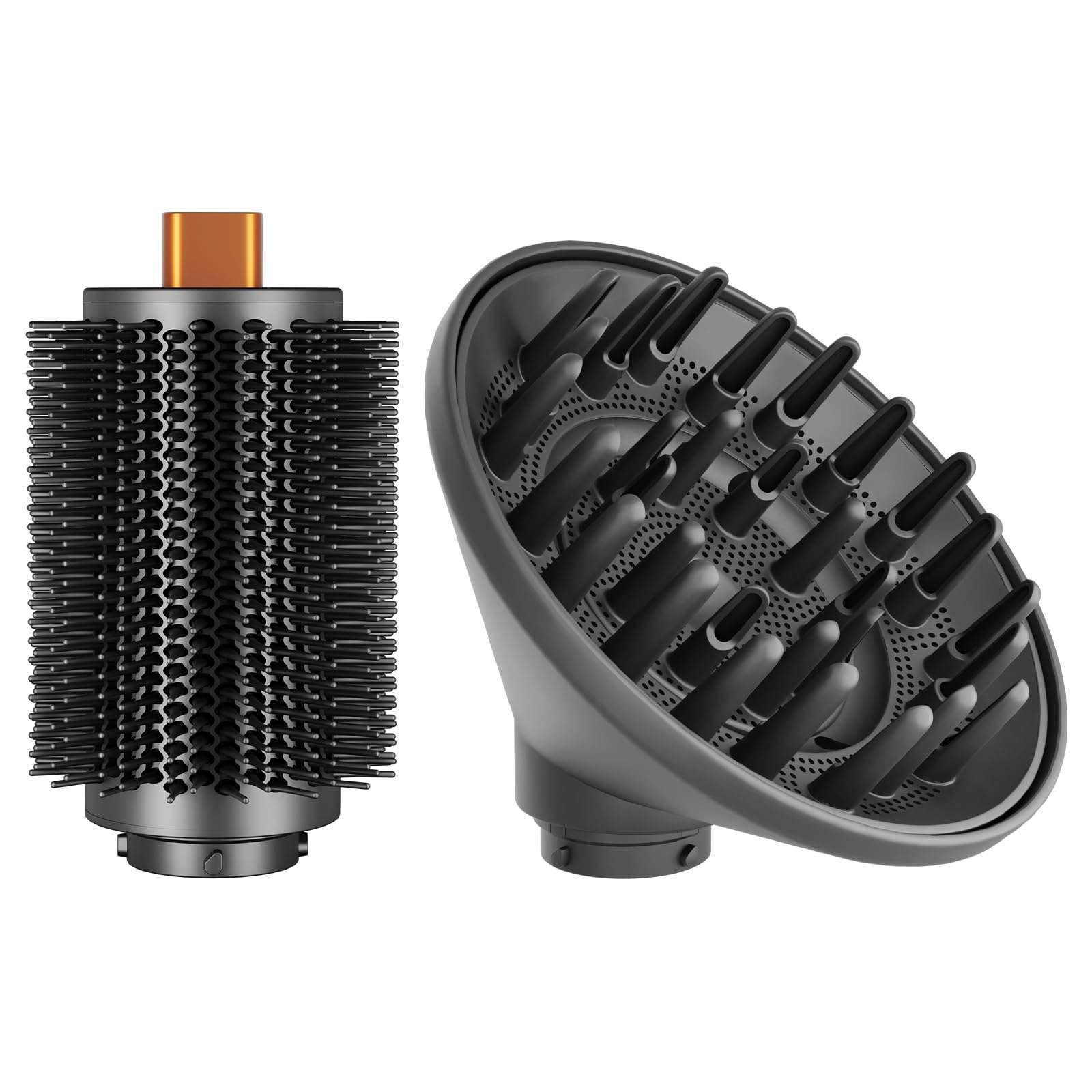 YTCHYYSK Upgraded Large Round Volumizing Brush Attachment and Large 6 Inch Diffuser Attachment for Dyson Airwrap HS01 HS05 HS08 Accessories 1
