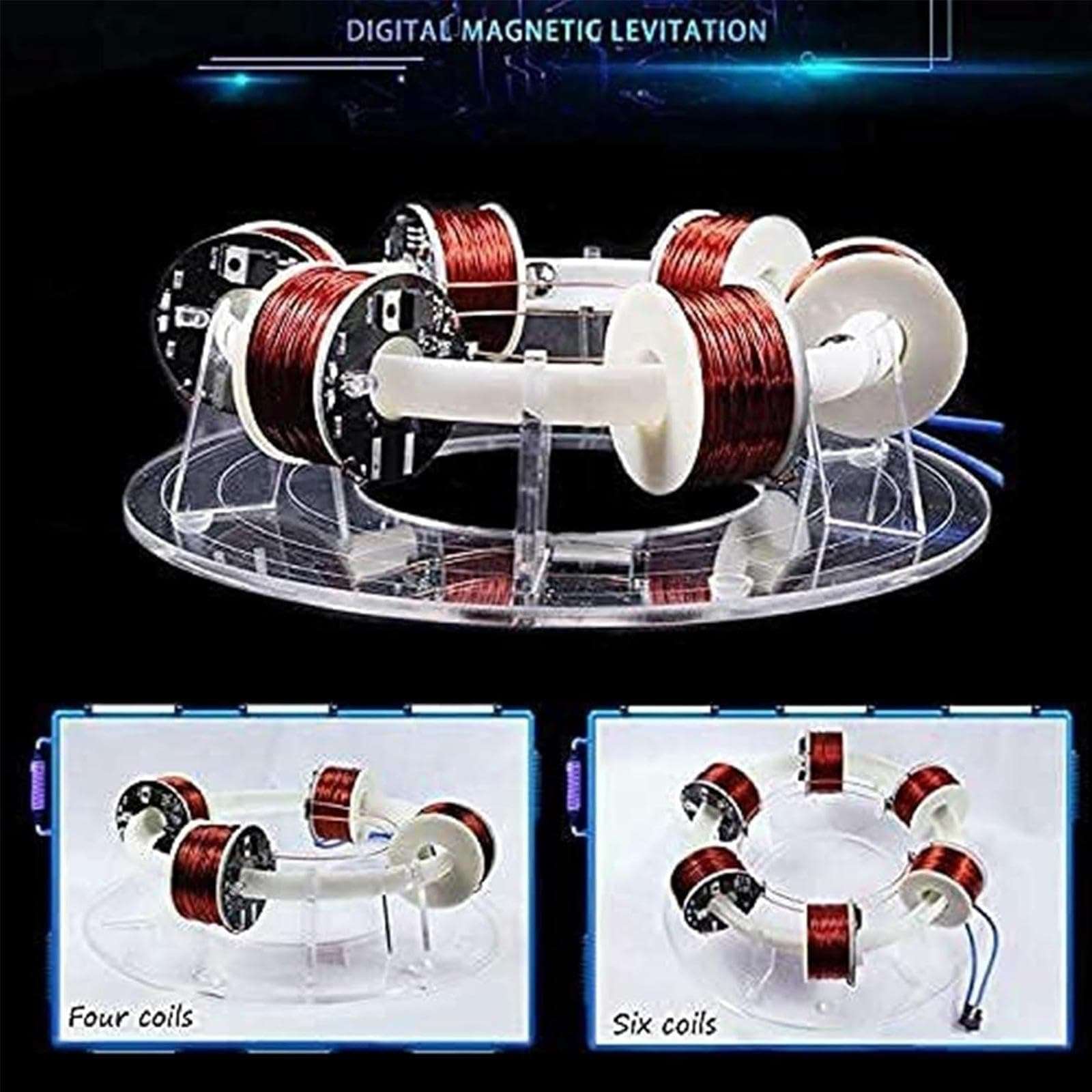 6 Coils Ring Electromagnetic Accelerator, Ring Accelerator Physics Teaching Experiment Model, Applicable to Classroom Teaching, Experiment Equipment, Desk Toy 4