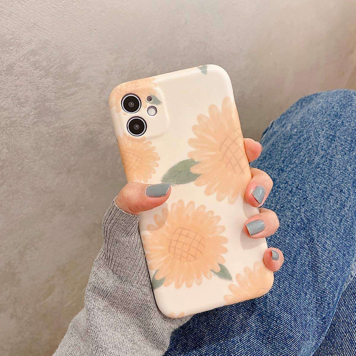 Yami Case for iPhone 12 Mini Case Floral，iPhone 12 Mini Case Women Flower Pattern Design with Silicone Bumper TPU Bumper Protective Cover for iPhone 12 Mini (for iPhone 12 Mini, f2) 2