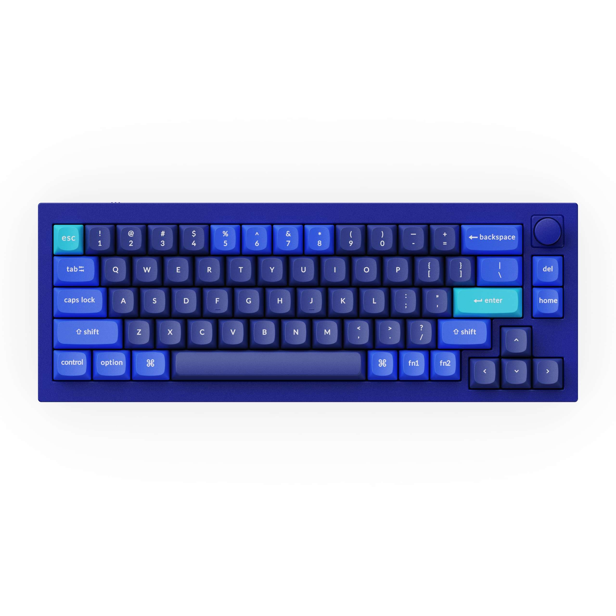 Keychron Q2 Swappable RGB Backlight Brown Switch Knob Version - Blue -Special Color 1
