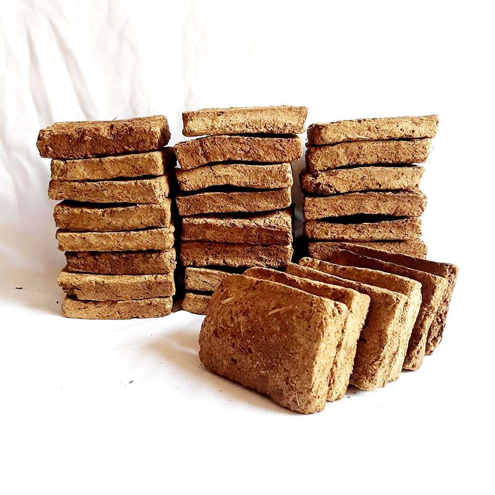 Deep Prints Aviral Natural Homemade Pure Indian Desi Cow Dung Cake for Poojan (Pack of 30) + Aviral Havan Samagri (Rectangle), Brown (AVKA01) 3