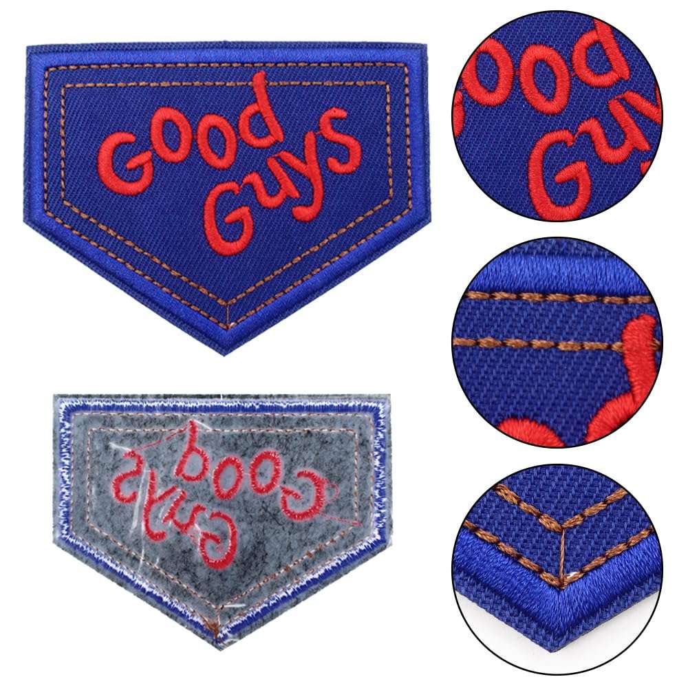 Costume for Kids Stripe Shirt & Good Guys Patch Set Baby Boys Girls T-Shirts Cosplay Halloween Party Favors Gifts 3