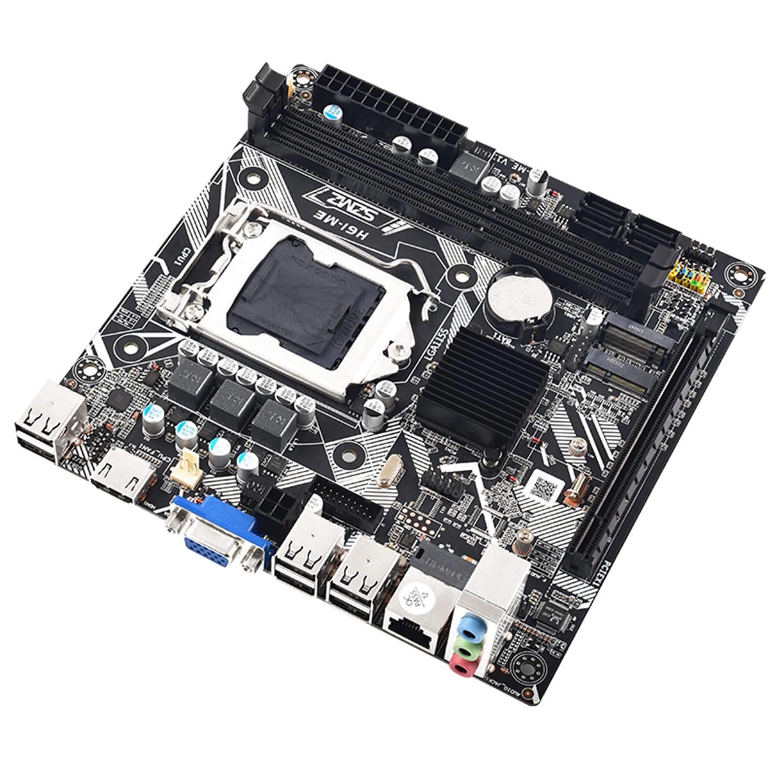 HXBER SZMZ LGA 1155 Desktop Motherboard Home Office Gaming Motherboard PCI-E 16X DDR3 16GB 100M Network Card SATA2.0 10*USB2.0 M.2 NVME VGA HDMI-Compatible 1