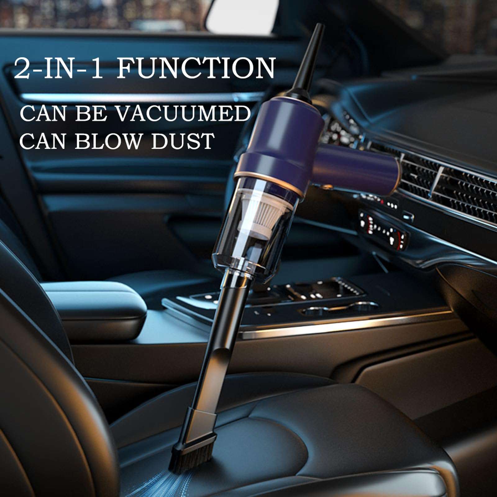 konket Mini Handheld Cordless Vacuum, Portable Compressed Air Dust Blower，Rechargeable 8000PA 120W high Power Blower and Suction Dual Purpose, for Home Cleaning/Car/Office/Computer Keyboard 2