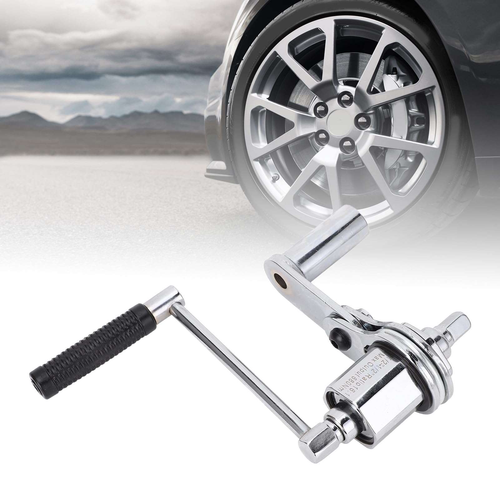 ZAICOLER Wrench Set, 1/2in Torsion Multiplier Wrench Looseing Nuts 1:16 Gear Ratio Car Tire Nut Remover Lug Nut Removal Tool with 17mm 19mm 21mm Sockets for Car Suv 4