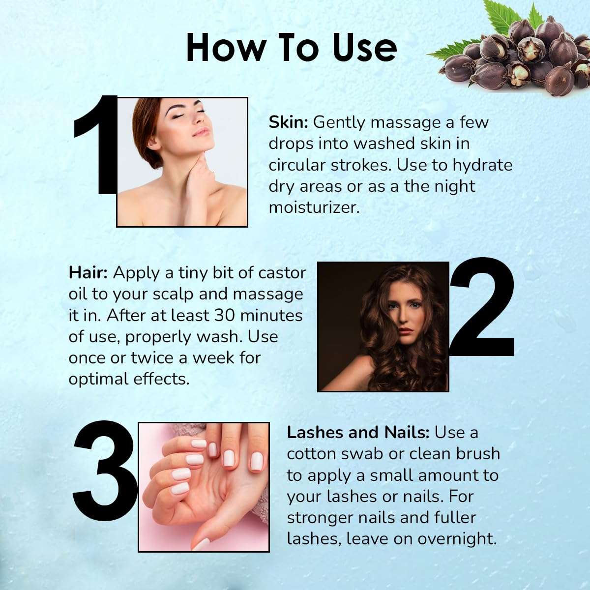 AROMATICO 100% Pure Cold-Pressed Castor Oil - 200ml. Promotes hair growth & hair health. Moisturizes Skin, Helps Reduce Wrinkles. Virgin Grade. For All Hair & Skin Types. 5