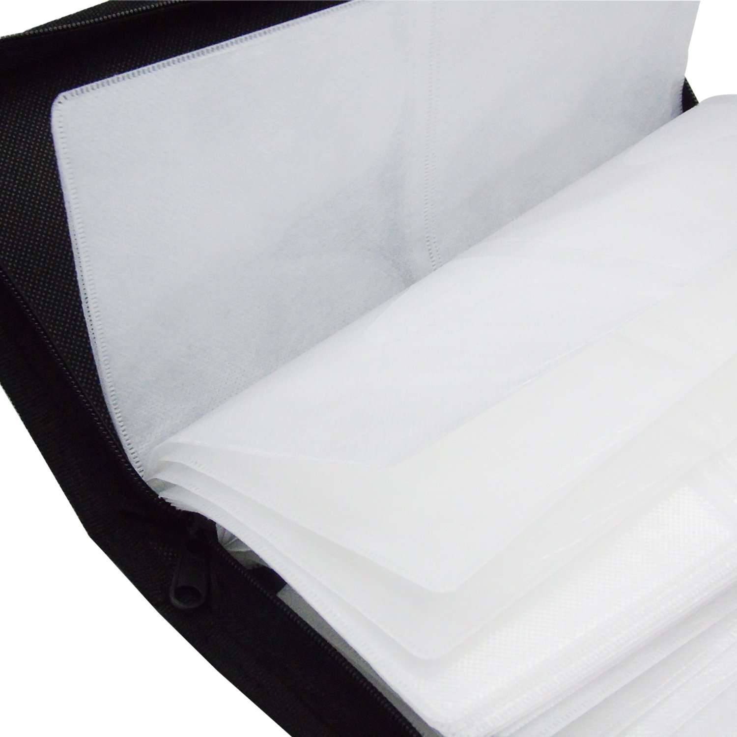 Grosun Black PU Leather CD DVD Storage Cases Portable Wallet Bags Holder for 80 Discs Capacity 4