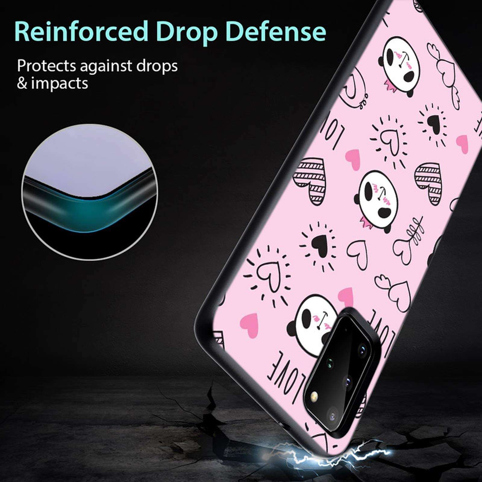 Cute Cartoon Panda for Samsung Galaxy S21 S20 FE Ultra S10 S10E Lite 5G S9 S8 S7 S6 Edge Plus Phone Case-Style 11-Samsung S20 FE 3