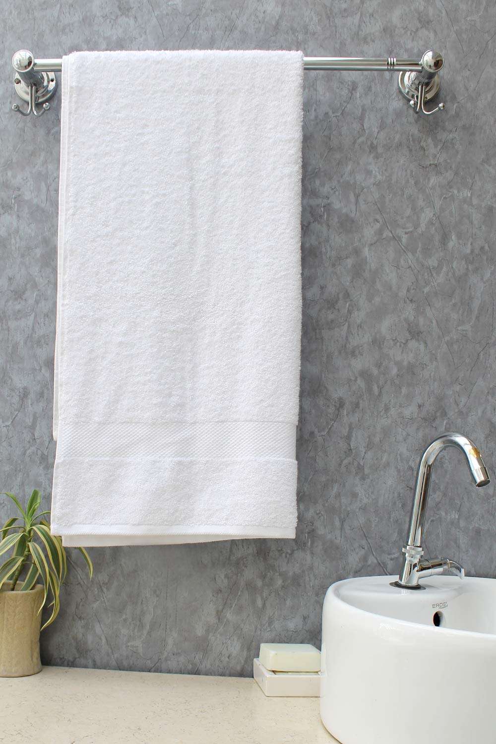 AVI Living Value Extra Large Bath Sheet Towel| 30"x60" 500 GSM|Color : White| for Home Men Women| Pure Cotton| Extra Large Sheet Size 3