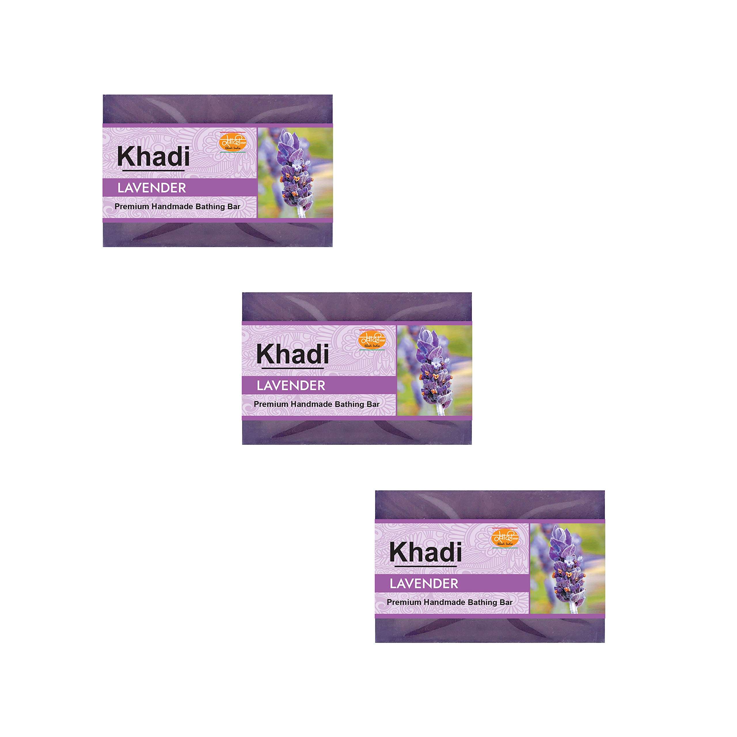 Kailash Khadi Lavender Handmade Soap, Pack of 3, 375g 1