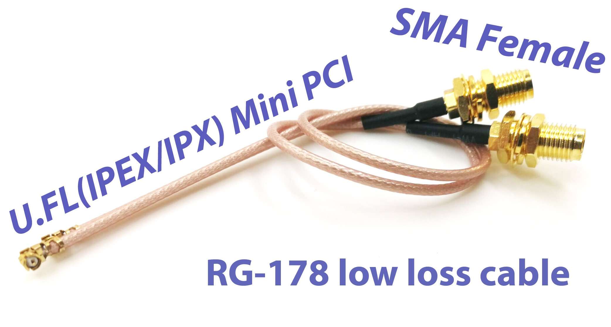Pack of 4 RF U.FL(IPEX/IPX)Mini PCI to SMA Female Pigtail Antenna Wi-Fi Coaxial RG-178 Low Loss Cable (10 inches(25.4 cm)) 6