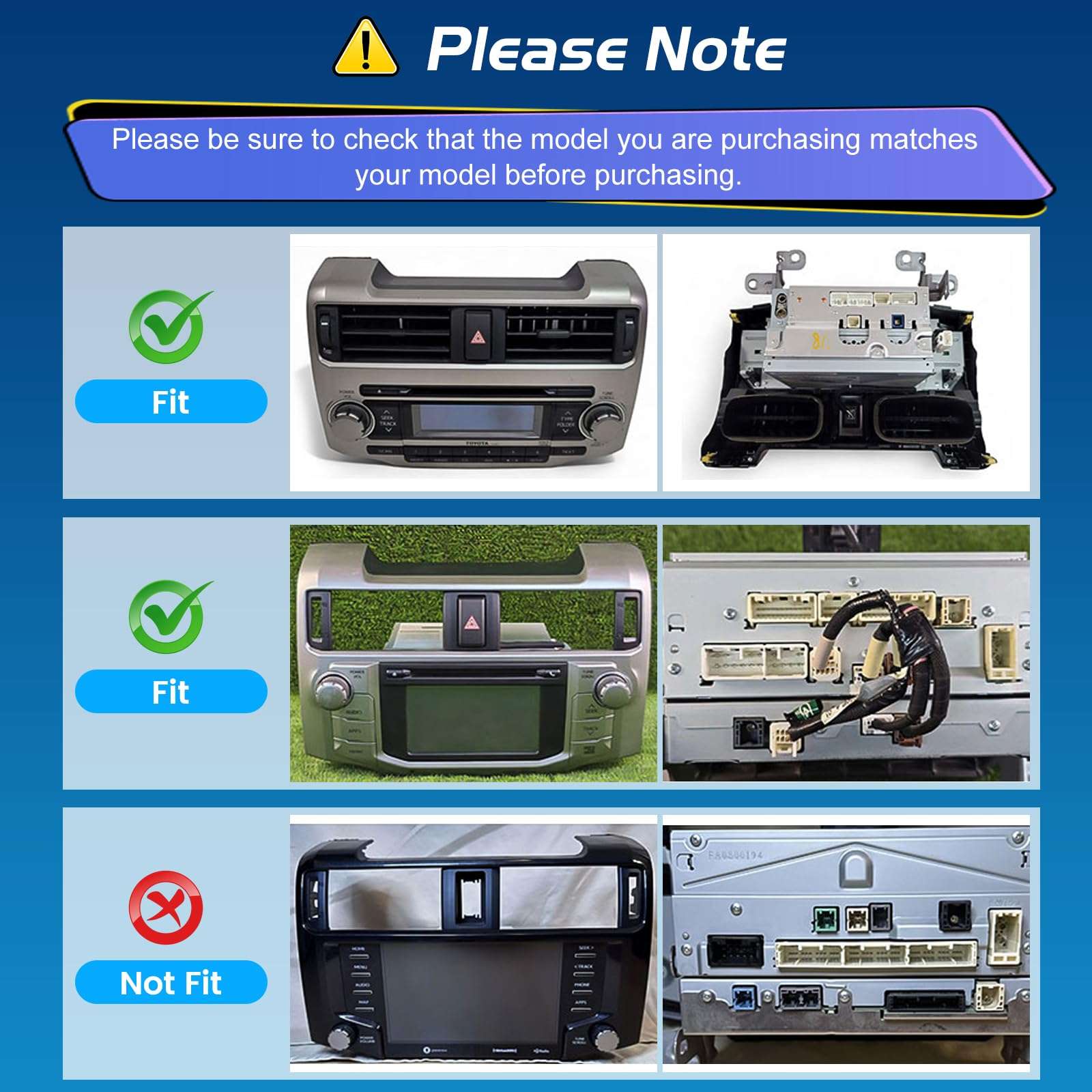 [4+64G] NHOPEEW for Toyota 4Runner Car Radio 2009-2019 with Wireless Carplay and Android Auto - 9 Inch Touchscreen Android Car Stereo - GPS/EQ Audio/WiFi/SWC/Mirror Link + AHD Backup Camera 4