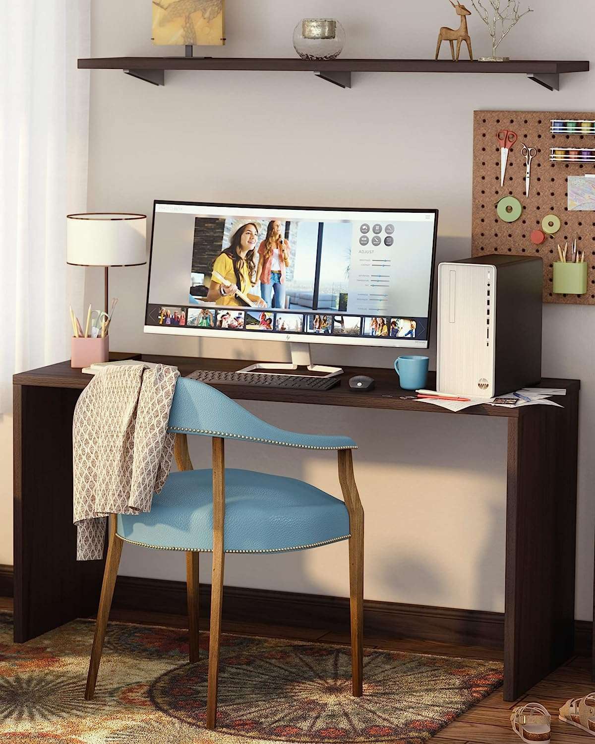 HP Pavilion Desktop, AMD Ryzen 5 5600G, 8GB RAM, 1TB HDD, 256GB SSD, Windows 11 Pro, HDMI, Wi-Fi 5, Bluetooth, USB Ports, Natural Silver, PCM 6