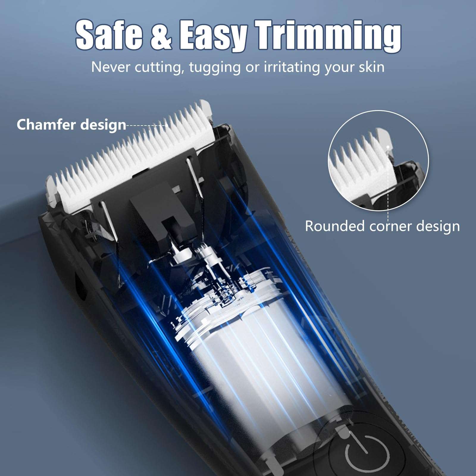 SUNNOW Body Hair Trimmer & Head Shavers for Bald Men, Manscape Ball Pubic Hair Trimmer, Head Electric Shavers Razor Kit, Ball Body Groomer for Bikini/Groin/Grooming 5