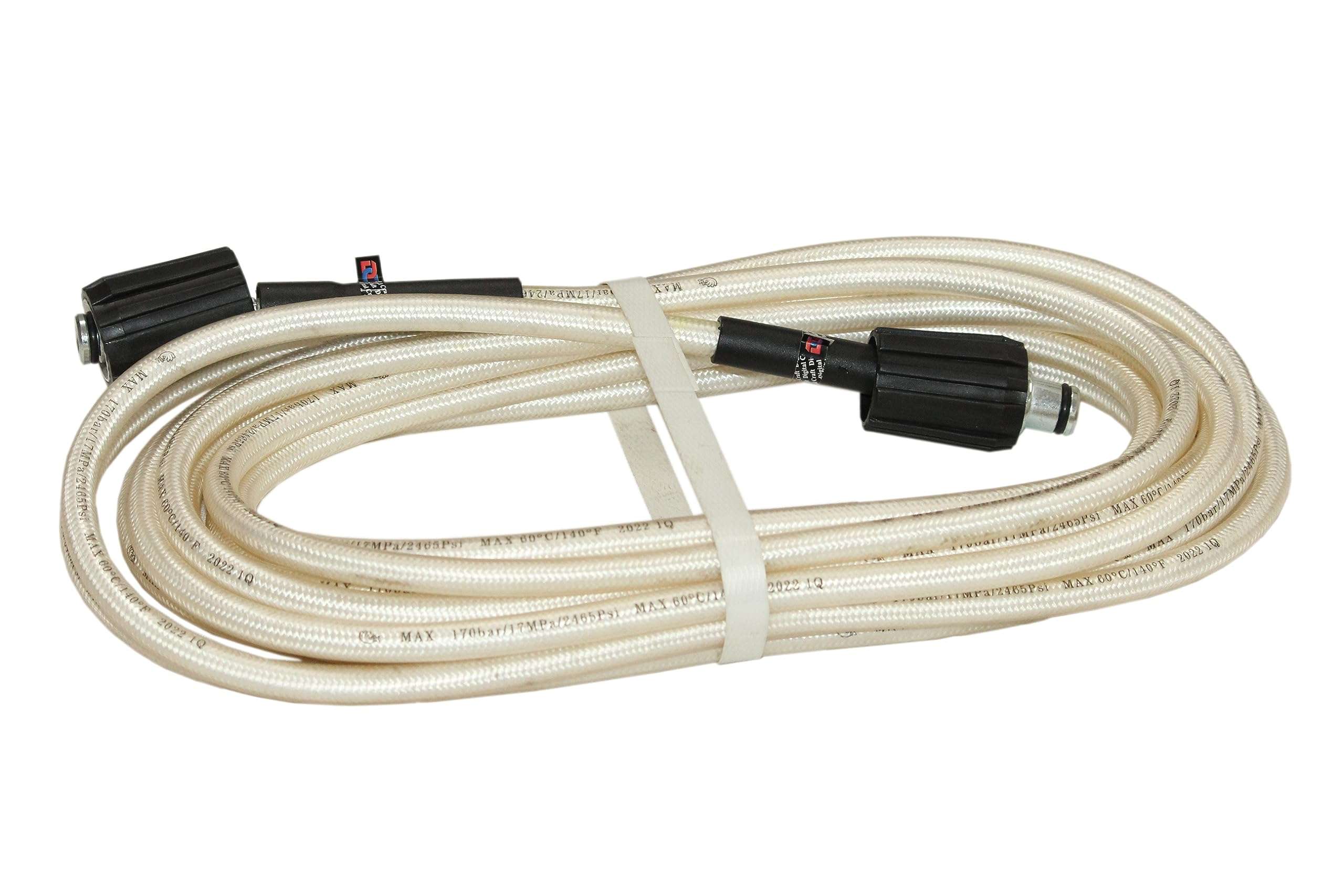 Digital Craft Pressure Washer Hose Pipe 170Bar 2465PSI, M22*1.5 * 14mm High Pressure Washer Hose Spray Water Pressure Washer Pipe 8MTR,Dusting Cloth & Floor Mop,Pressure Washer Gun 3