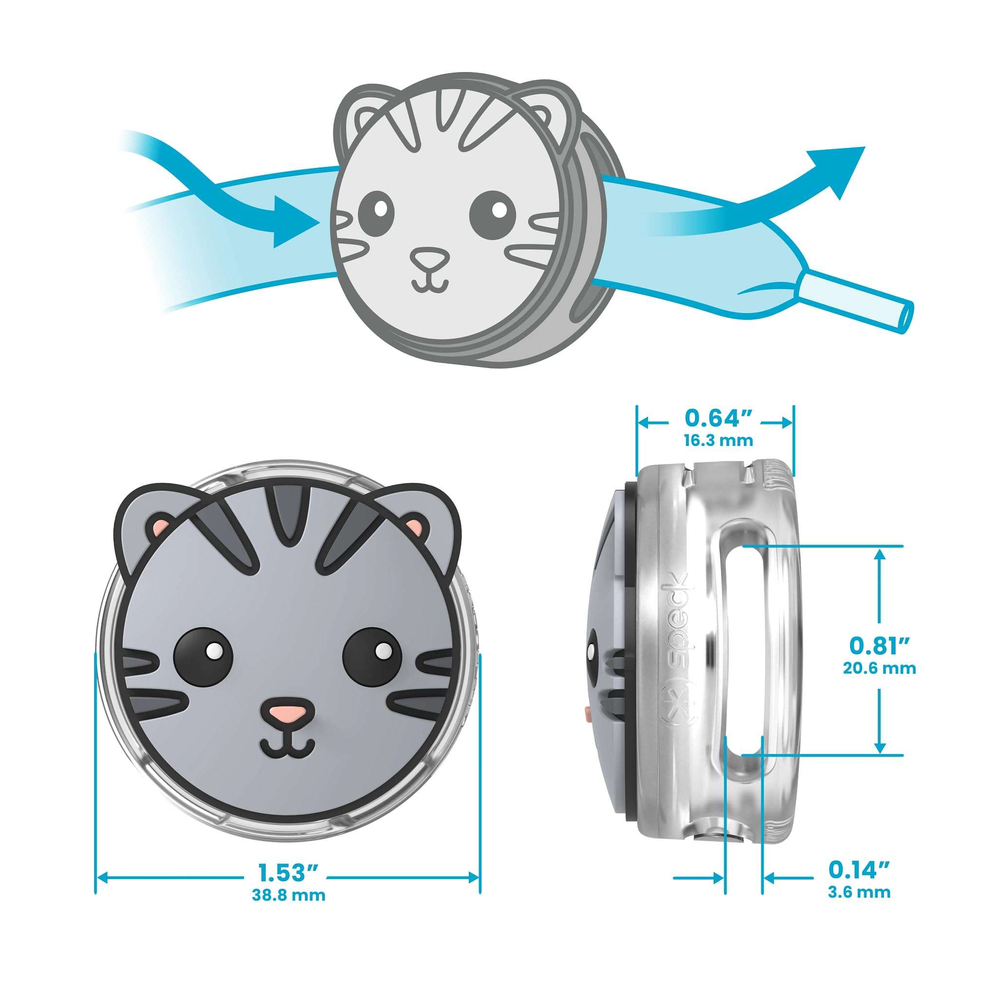 Speck Tagimals Cute Cartoon Apple AirTag Holder – Hidden AirTag Tracker Cases – Easily Attach to Shoe or Collar – 4 Fun Characters (Pack of 4) 2