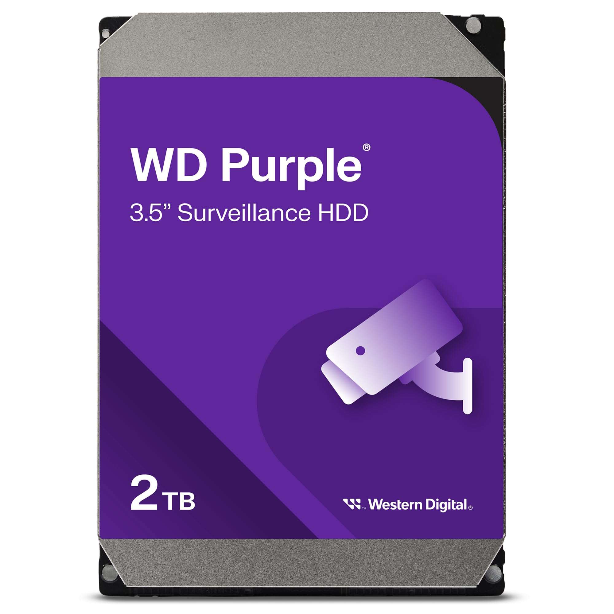Western Digital 2TB WD Purple Surveillance Internal Hard Drive HDD - SATA 6 Gb/s, 64 MB Cache, 3.5" - WD23PURZ 2