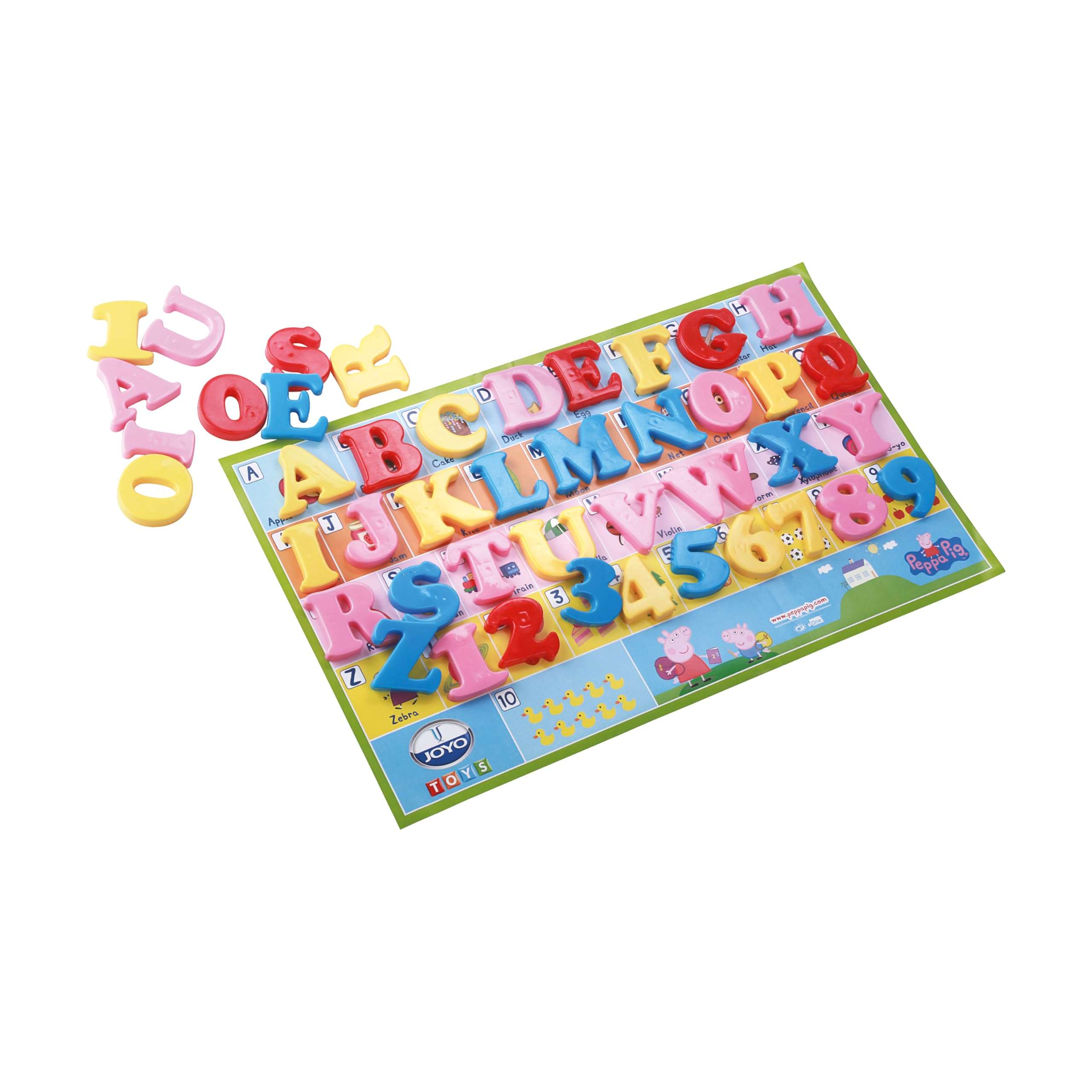 Joyo Educational Alphabet Junior Picture Word, Numbers & Shapes for Kids 92Pcs Set - Peppa Pig