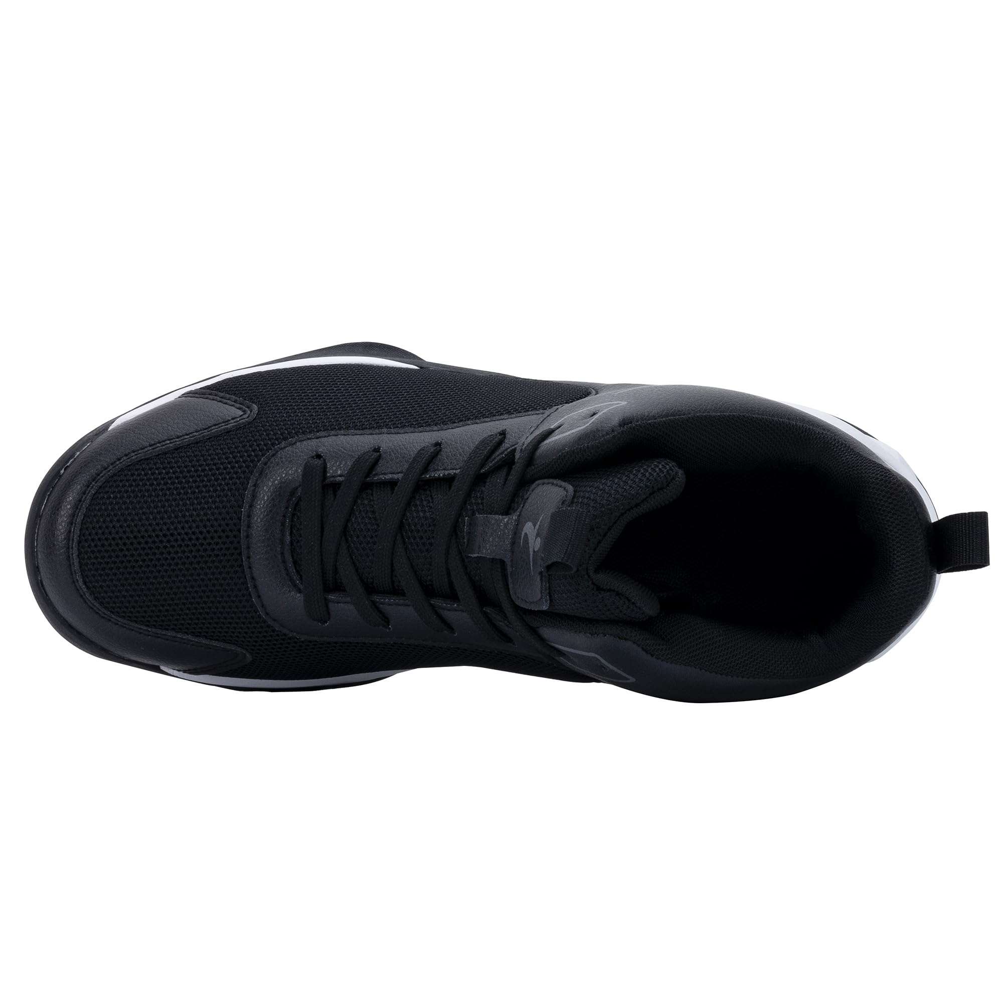 BEOAPT Men's Basketball Shoe High-Top Athletic Running Sneakers Outdoor Trainers Non-Slip Lightweight Cushioning Workout Sport Shoes Black US 7 3