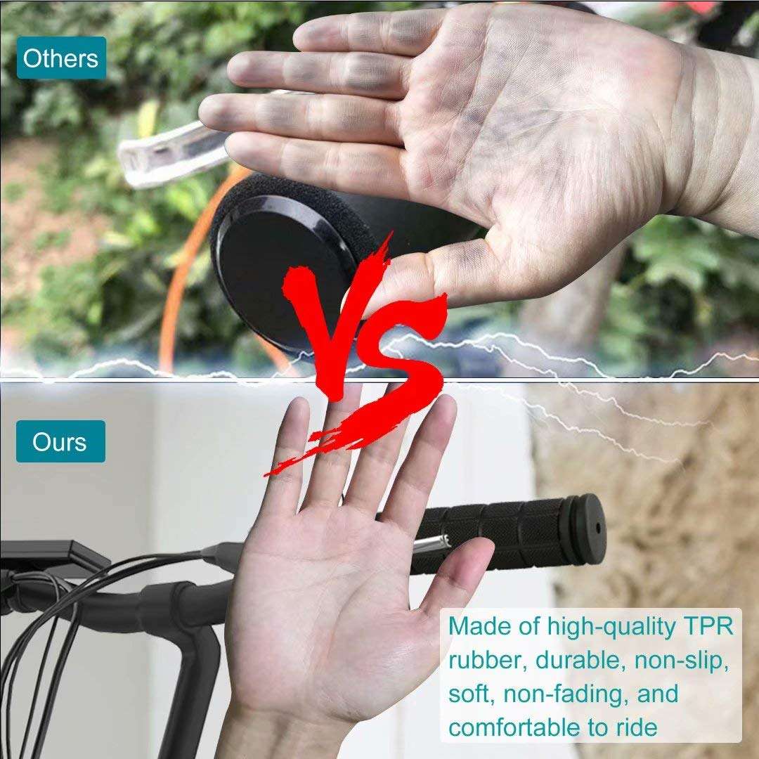 4Pcs Bike Handle Grips, Kids Non-Slip-Rubber Handlebar Specialized Replacement Grips, for Beach Cruiser Razor Scooter Foldable Mountain Bicycle Tricycle BMX 6