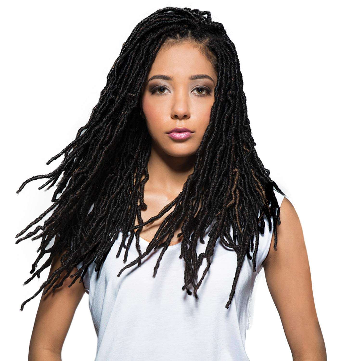 4-Pack, M1B/Pur: Bobbi Boss Synthetic Hair Crochet Braids African Roots Braid Collection Nu Locs 18" (4-Pack, M1B/Pur) 1