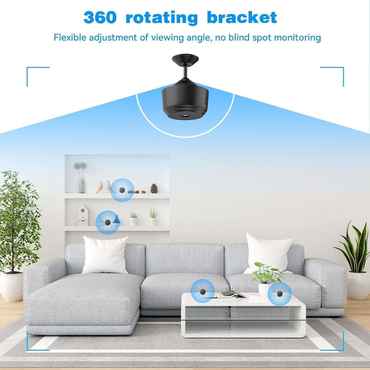 GARYVIZ WiFi Camera Security Camera for Home Outdoor High HD Focus Magnet Mini WiFi Magnetic Live Stream Night Vision IP Wireless 1080P Audio Video CCTV for Home and Office Monitoring (1) 6