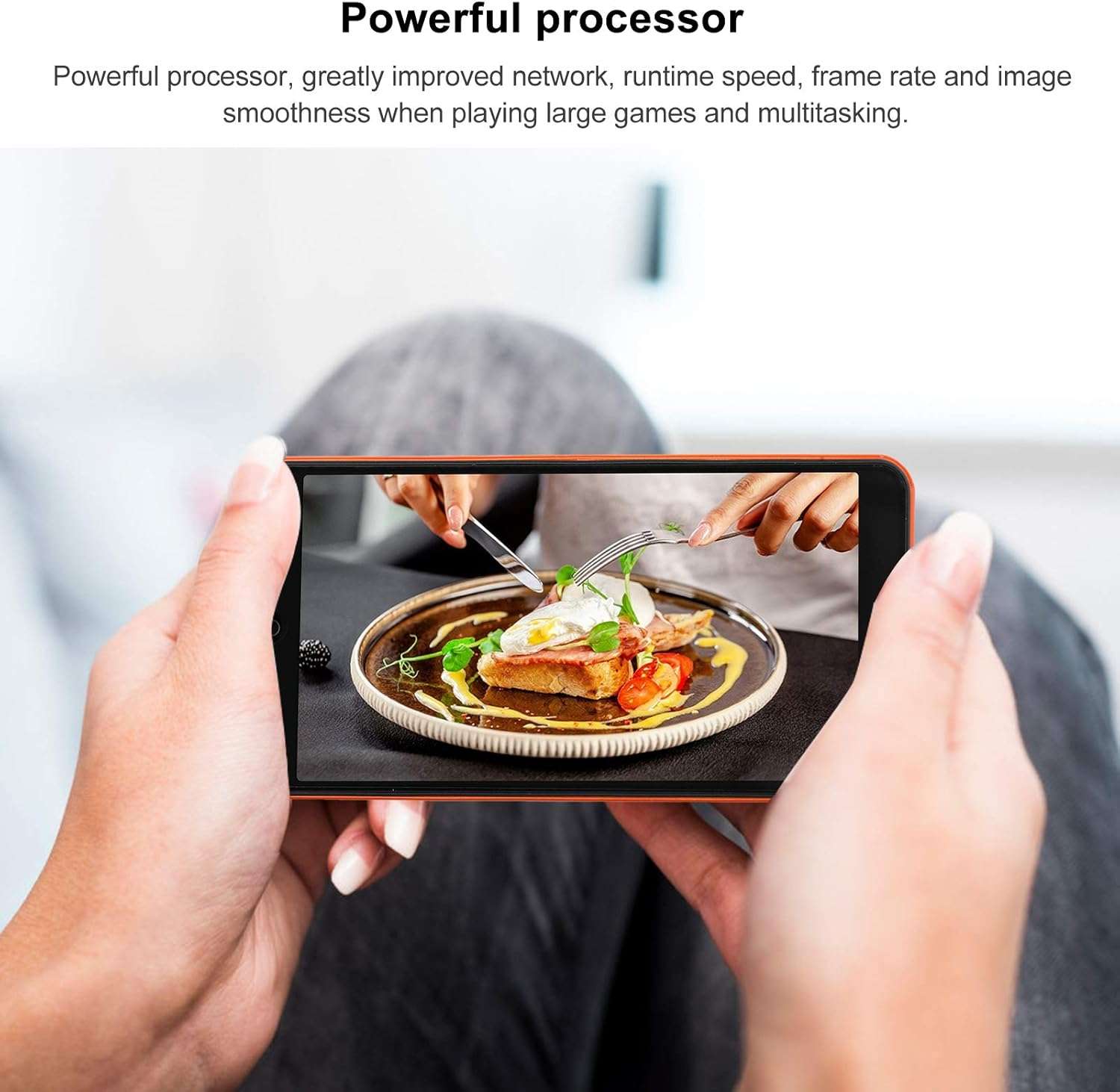 Zyyini Note30 Plus Unlocked Smartphone, 5.72 Inch HD Full Screen Phone, Dual SIM, 512MB + 4GB, 2MP + 5MP Camera, Face Unlock, with WiFi+BT+FM+GPS, with Earphone(Orange) 5