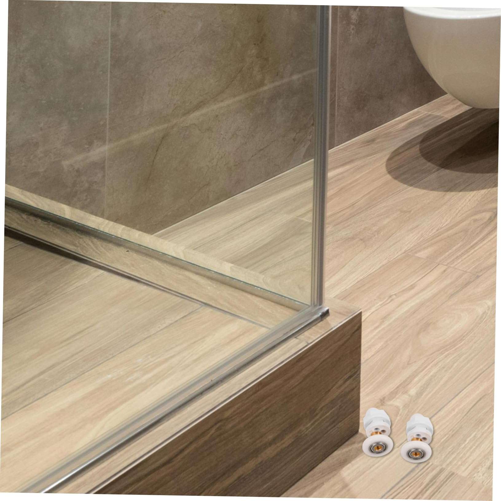 Hohopeti 6pcs Shower Room Pulley Shower Doors Glass Shower Door Rollers Replacement Roller Wheels Sliding Shower Door Wheels Shower Door Parts Shower Door Replacement Parts Nylon 5