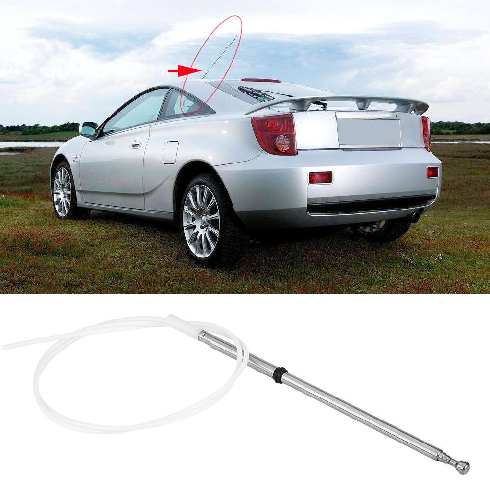 11" Roof Mast Whip Radio Aerial Antenna Car Replacement Power AM/FM Radio Antenna Mast Cable for LX470 98-07 2