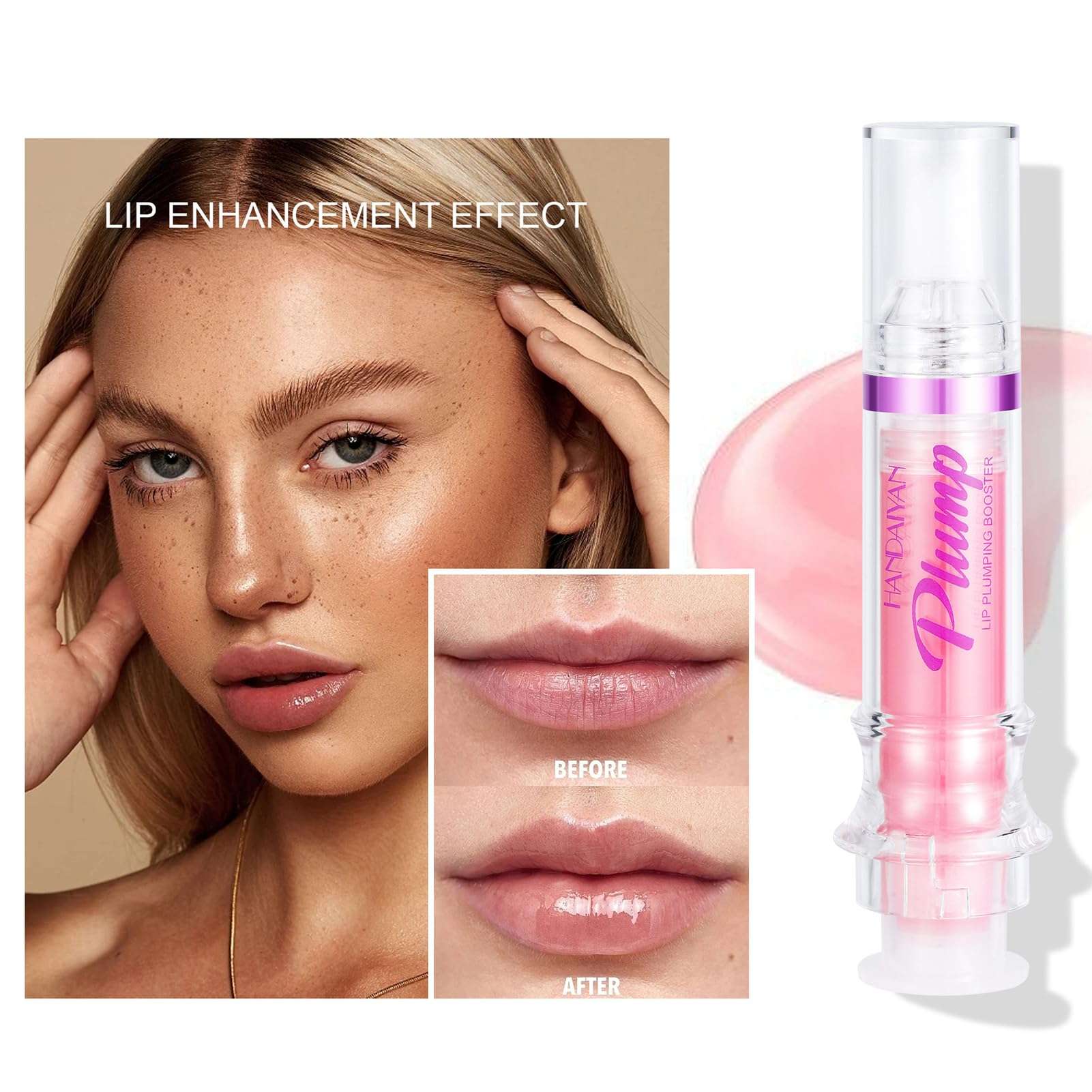 INHLUGLK Tudkun Lip Plumper, Tudkun Lip Plumping Gloss, Pretty & Plump Lip Plumping Gloss Bundle, Lip Plumping Booster Gloss, Natural Lip Plumping Oil (04+05+06) 4