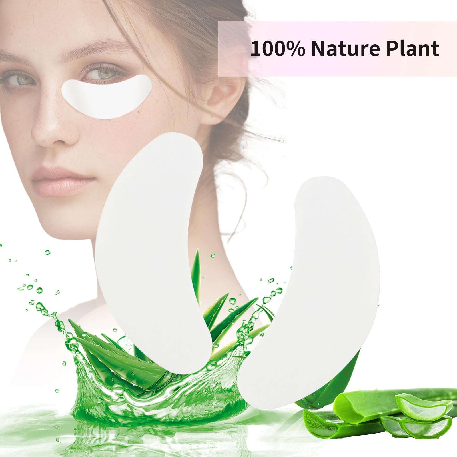 100Pairs Eyelash Extension Gel Patches Kit Natural Hydrogel, Lash Gel Pads for Beauty Makeup Mask Kit Supplies Eye Mask Pads Beauty Tools (Silver) 4