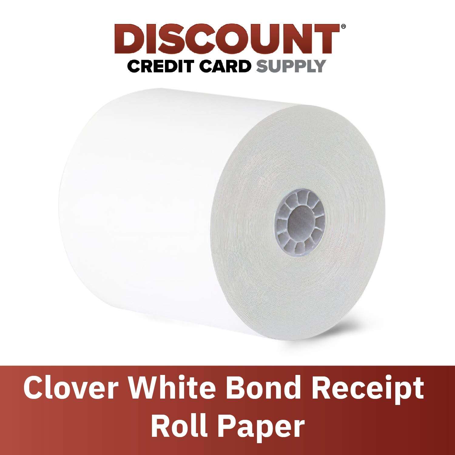 Clover White Bond Receipt Roll Paper for Star SP700 Printer - 3" x 165' (12 Rolls) 2