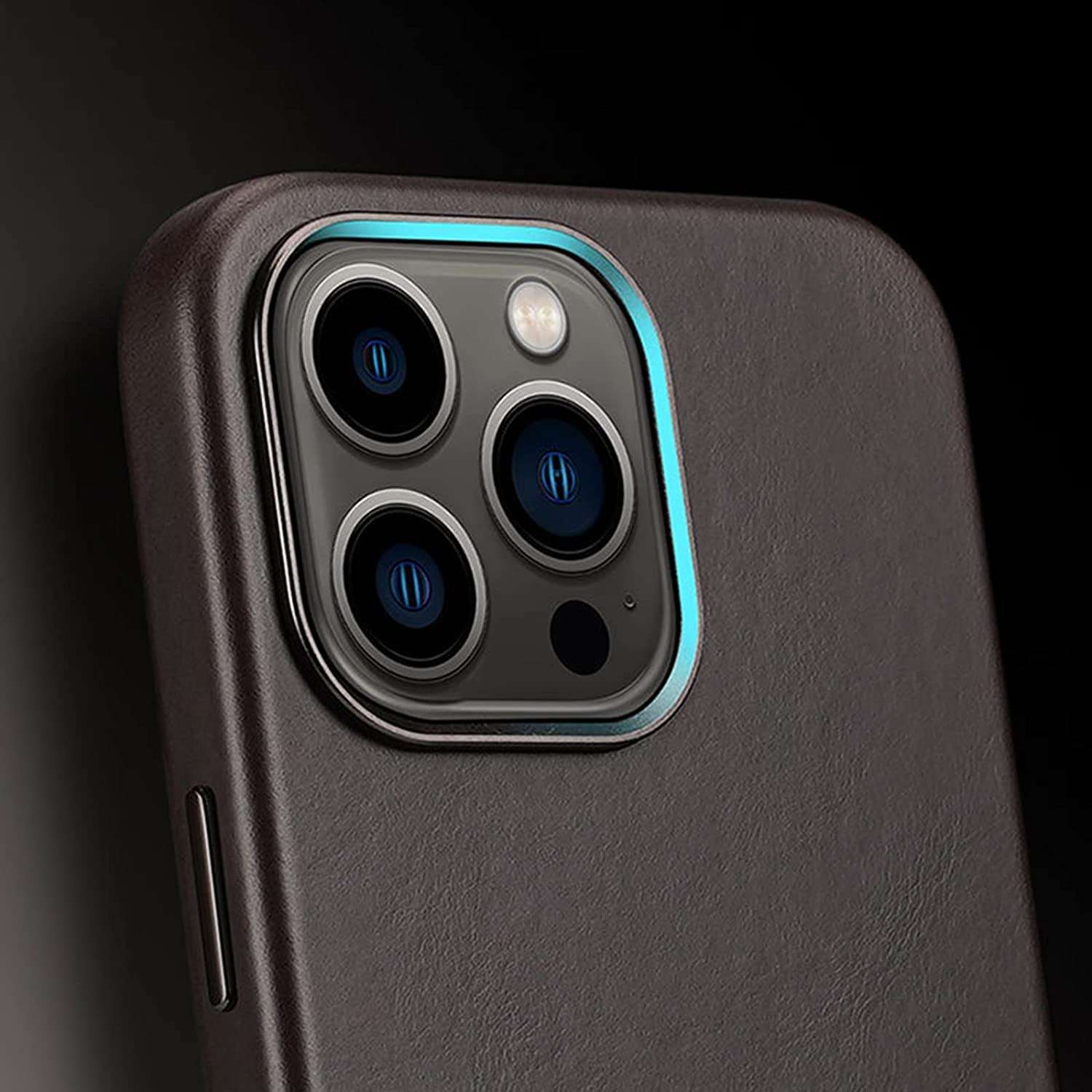 HKIDKK Case for iPhone 14 Pro Max, Premium Genuine Leather Slim Case with Soft Microfiber Lining Comfortable Grip Phone Cover, Compatible with Magnetic Wireless Charger (Color : Preto) 5