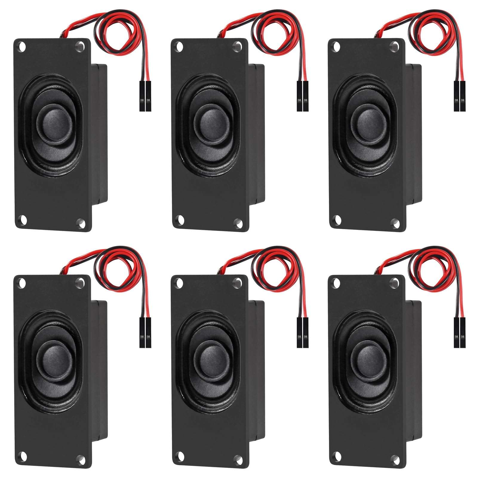 XIITIA 6pcs Speakers 3 Watt 4 Ohm Mini Speaker 4ohm 3w Loundspeaker Micro Speaker with 2.54mm Dupont Interface Compatible with Small Electronic Projects 1
