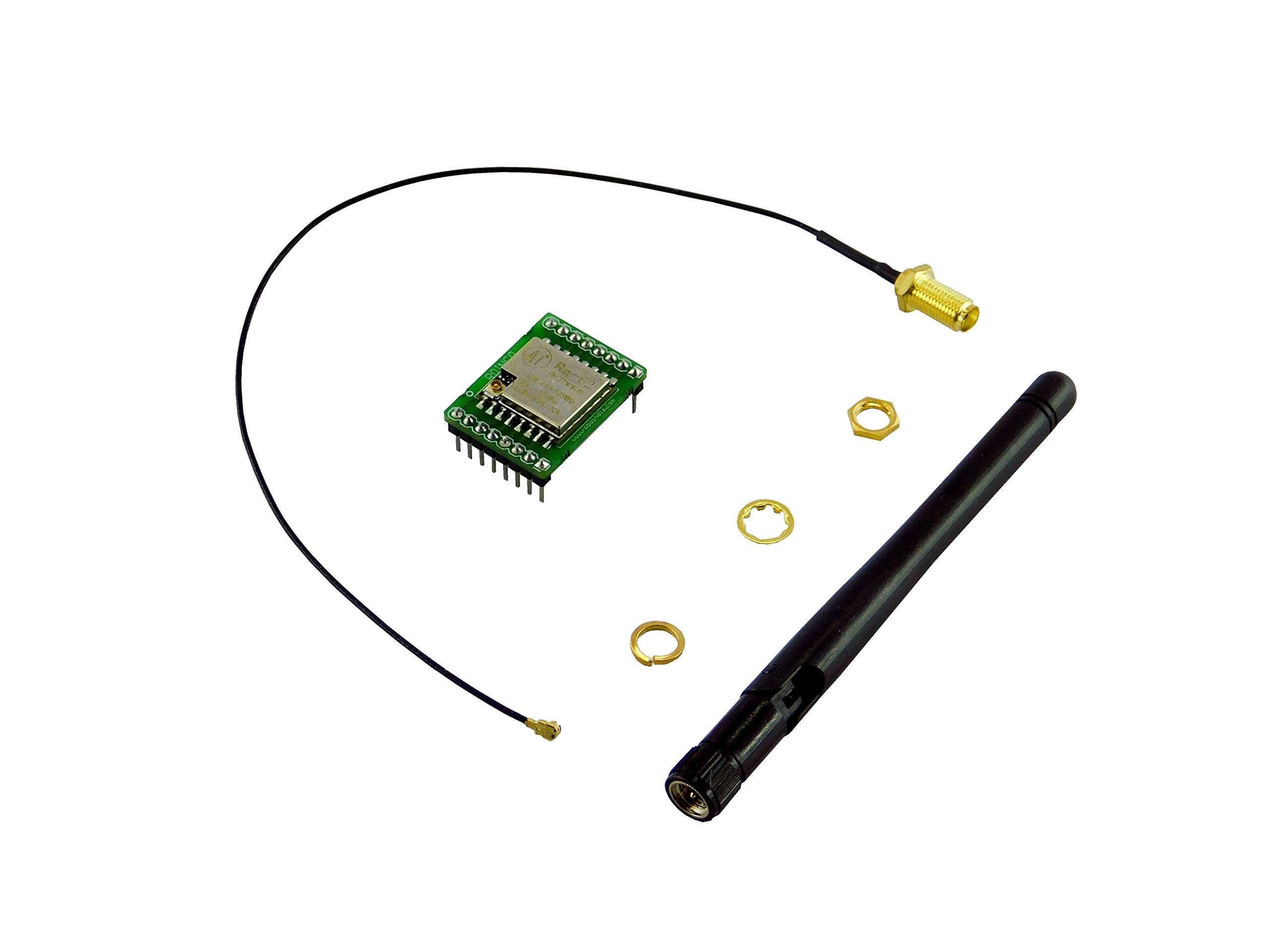 Roinco 433mhz Lora Ra02 Long Range Rf Wireless Module with Breakout Board and 2.4 Ghz Antenna (1) 1