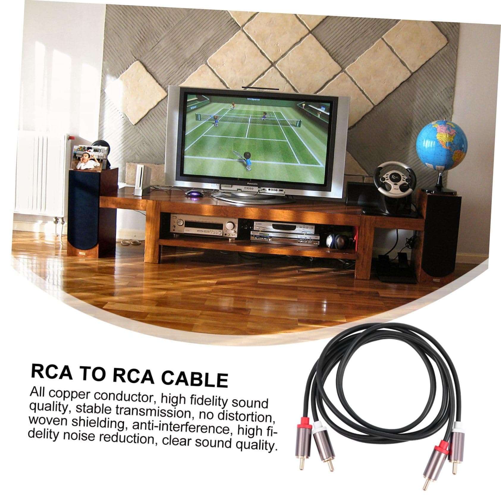 OSALADI 2 2 Audio Cable Adapter Cable Coaxial Cable HDTV Cable Headphones Adapter Cable for HDTV Headphone Adapters Male Stereo Cable Conversion Cable Male Audio Adapter Copper Conductor 4