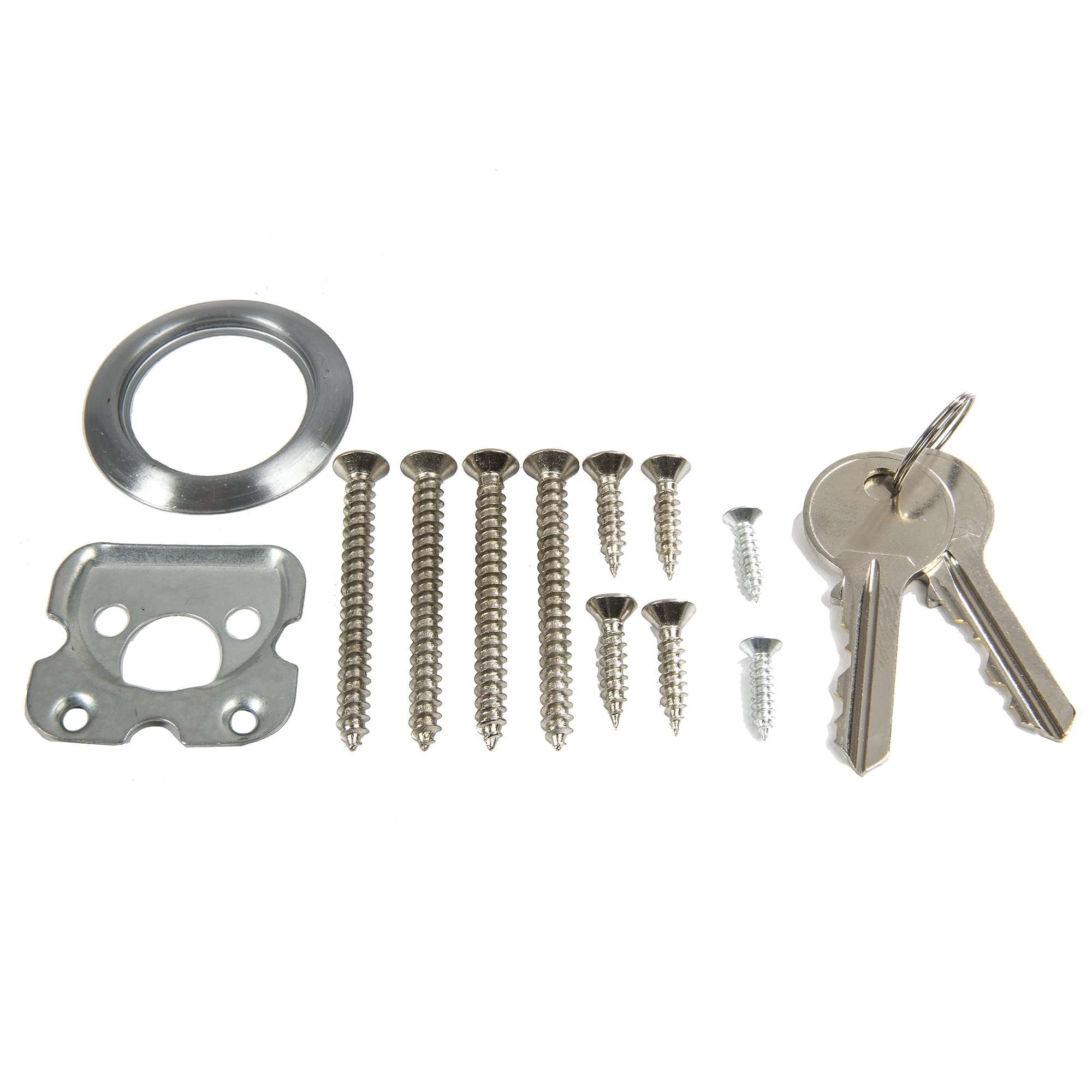 Guard Security Heavy Duty Jimmy Proof Deadbolt Door Lock, Silver, Single Cylinder with Key Entry #44861 , White 3