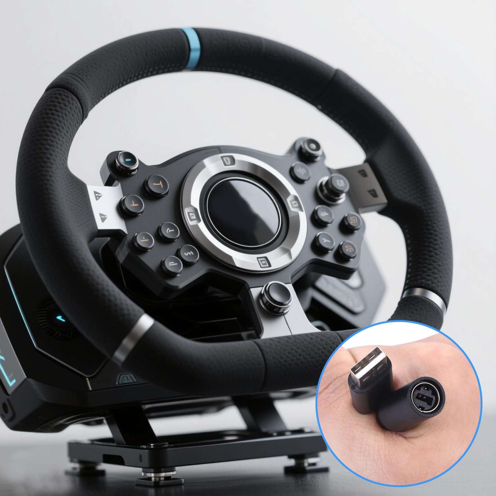 2 Pcs USB Breakaway Cable Compatible with Logitech G920,Usb Breakaway Cord Replacement Compatible with Thrustmaster Ferrari 458 Spider Racing Wheel Cord,Safety Cords Adapter Replacement Accessory 5