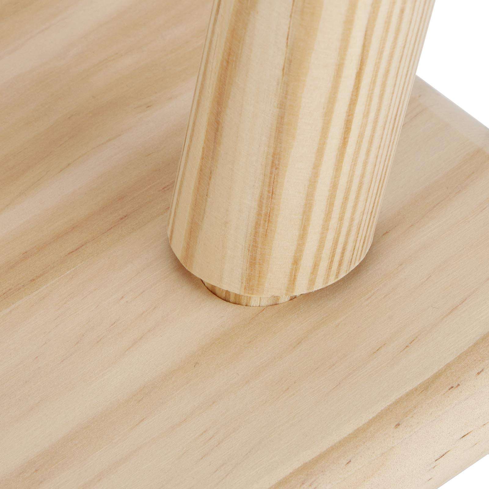 TOPINCN Multi Purpose Household Wood Stools Cute Small Bench Child Seat DIY Furniture Stool for Living Room Bathroom Solid Pine Step Stool Wooden Kids Potty (Stool Wood Color) 3